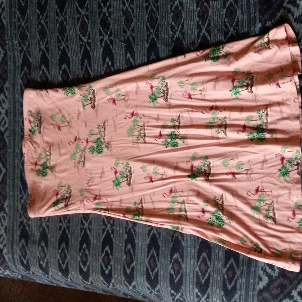 Strapless forever 21 pink flamingo dress